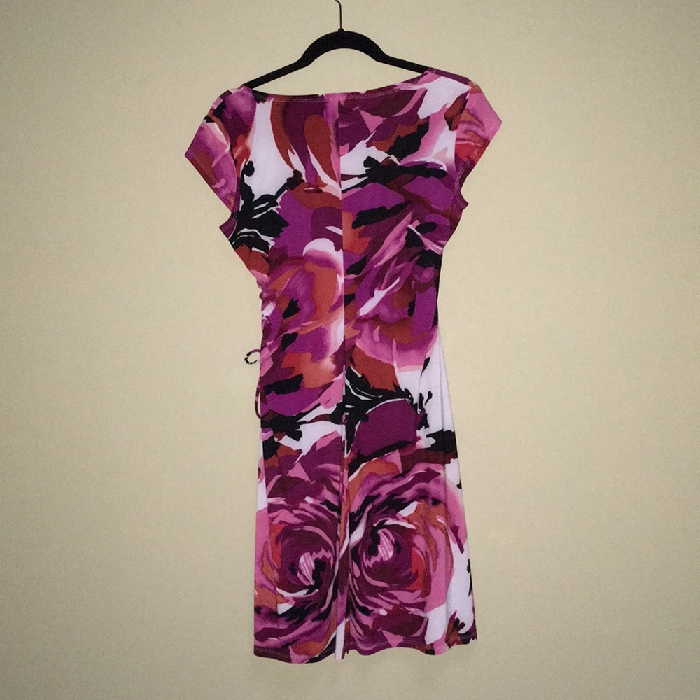 Evan Picone Faux Wrap Floral Dress size 8P - Picture 4 of 4
